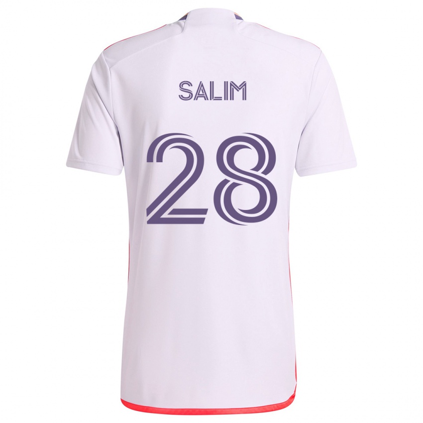 Criança Camisola Abdi Salim #28 Branco Vermelho Roxo Alternativa 2024/25 Camisa Brasil