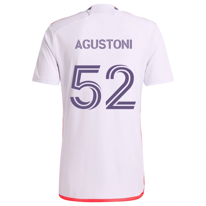 Criança Camisola Gonzalo Agustoni #52 Branco Vermelho Roxo Alternativa 2024/25 Camisa Brasil