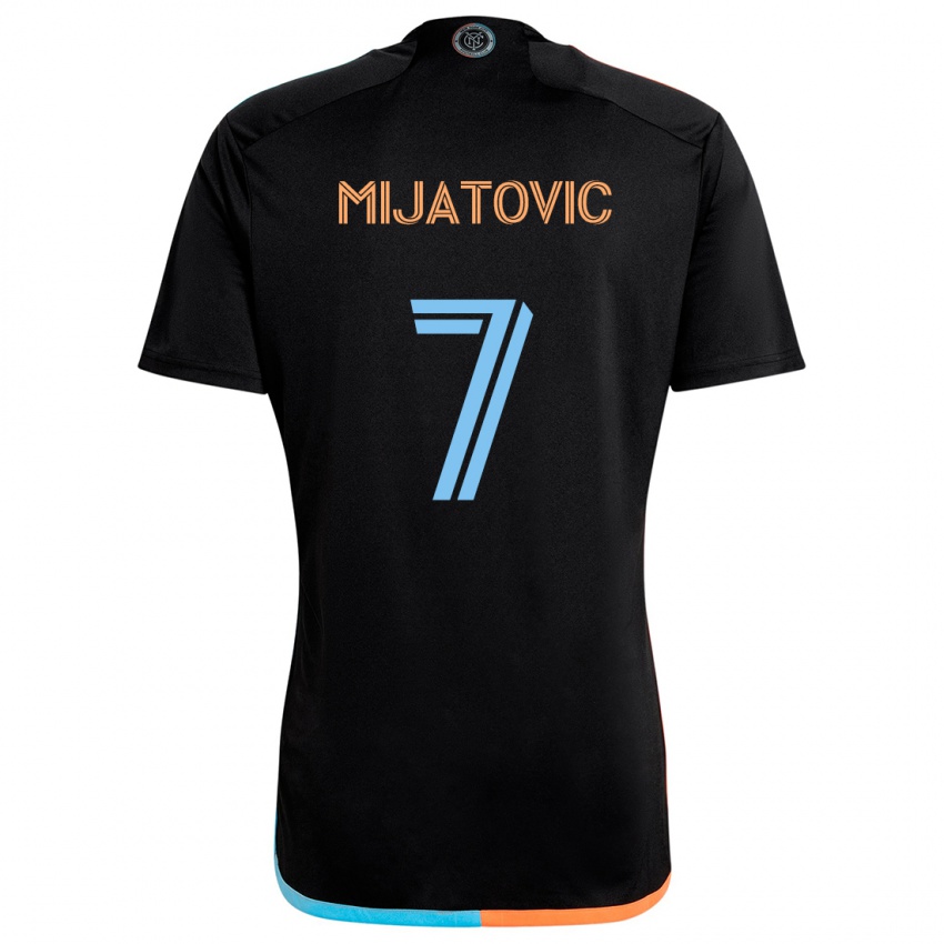 Criança Camisola Jovan Mijatovic #7 Preto Laranja Azul Alternativa 2024/25 Camisa Brasil