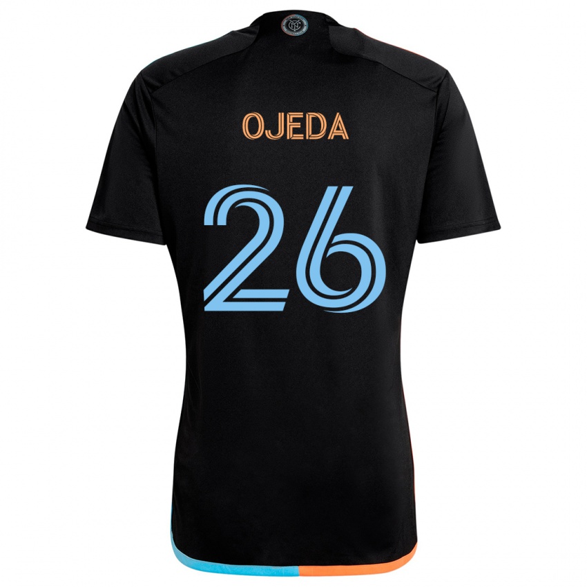 Criança Camisola Agustín Ojeda #26 Preto Laranja Azul Alternativa 2024/25 Camisa Brasil