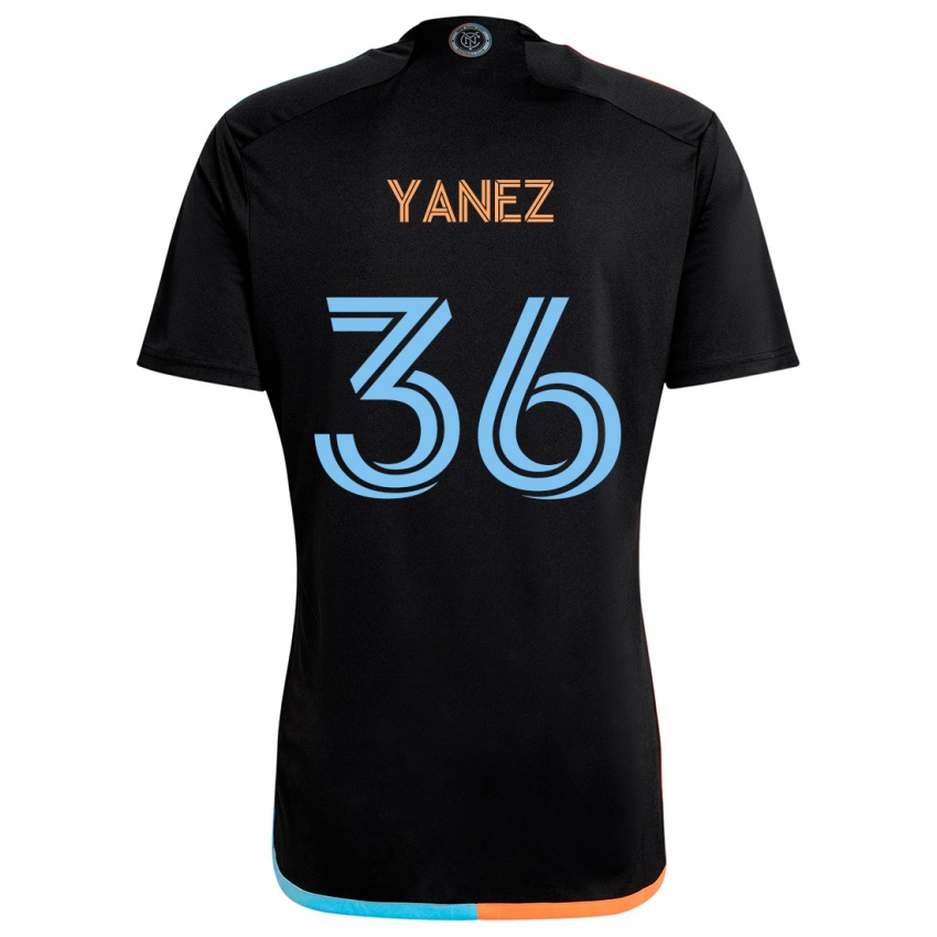 Criança Camisola Zidane Yañez #36 Preto Laranja Azul Alternativa 2024/25 Camisa Brasil