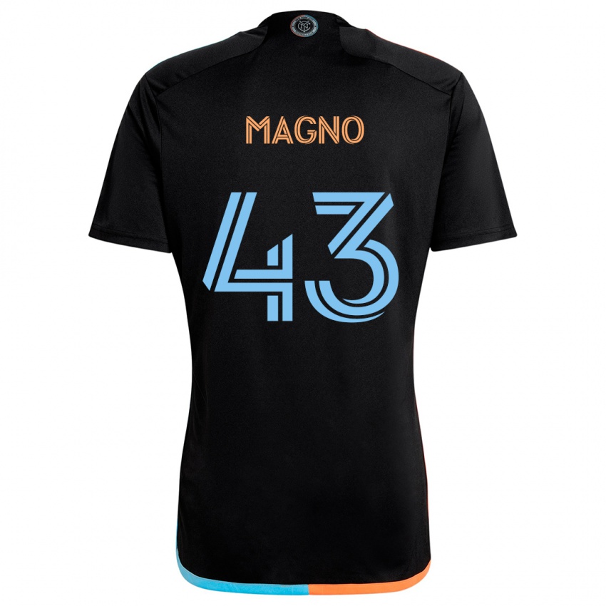 Criança Camisola Talles Magno #43 Preto Laranja Azul Alternativa 2024/25 Camisa Brasil