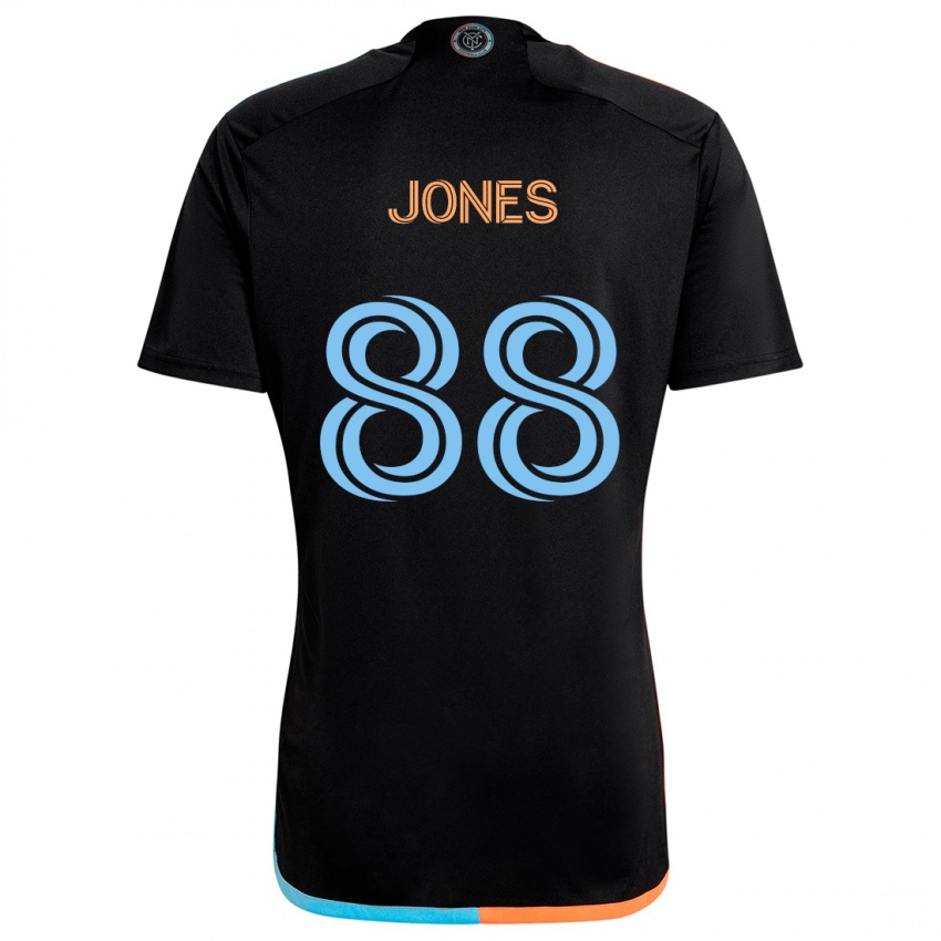 Criança Camisola Malachi Jones #88 Preto Laranja Azul Alternativa 2024/25 Camisa Brasil