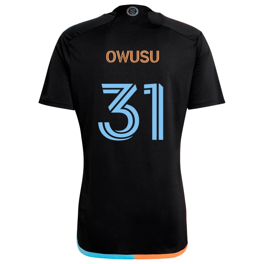 Criança Camisola Samuel Owusu #31 Preto Laranja Azul Alternativa 2024/25 Camisa Brasil