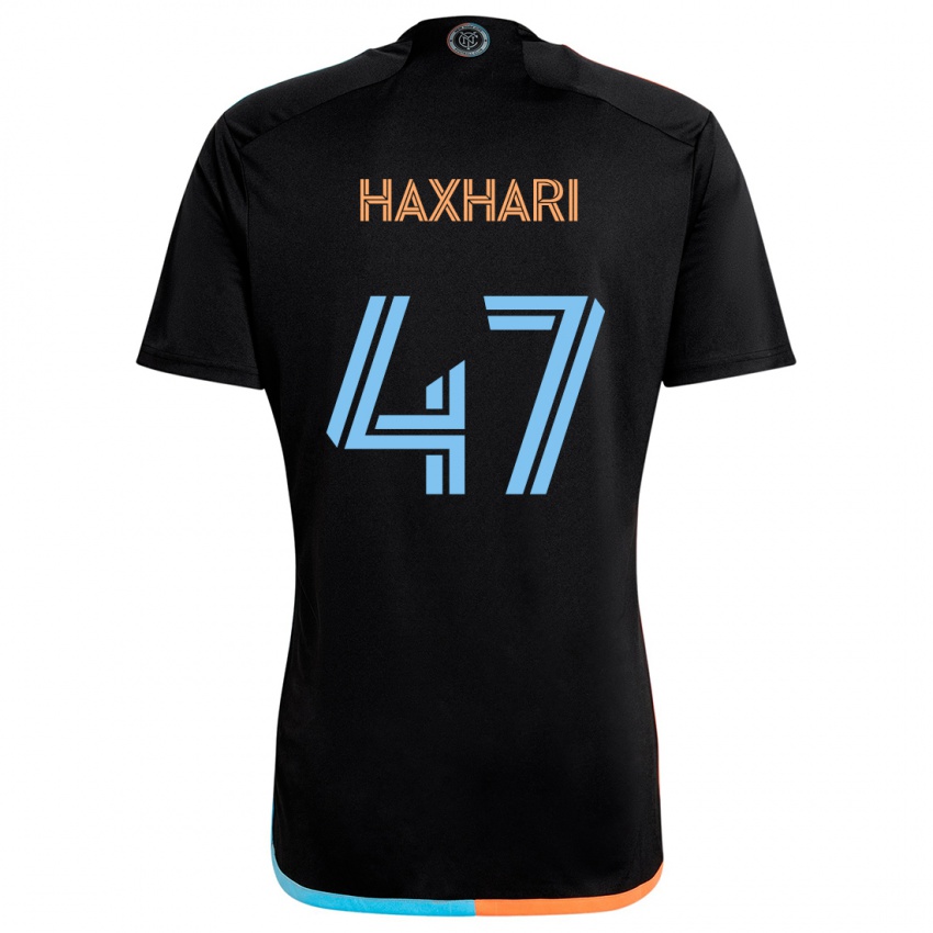 Criança Camisola Klevis Haxhari #47 Preto Laranja Azul Alternativa 2024/25 Camisa Brasil