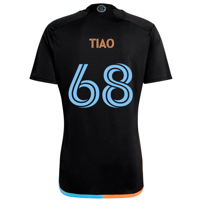 Criança Camisola Christopher Tiao #68 Preto Laranja Azul Alternativa 2024/25 Camisa Brasil