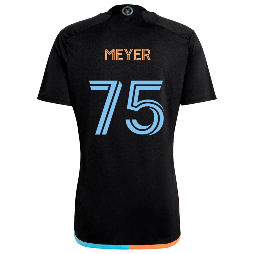 Criança Camisola Will Meyer #75 Preto Laranja Azul Alternativa 2024/25 Camisa Brasil