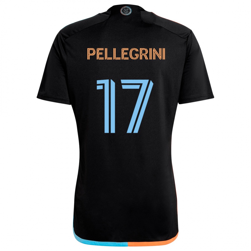 Criança Camisola Matías Pellegrini #17 Preto Laranja Azul Alternativa 2024/25 Camisa Brasil