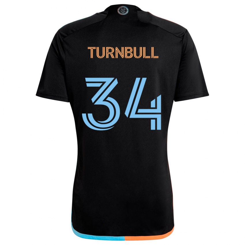 Criança Camisola Stephen Turnbull #34 Preto Laranja Azul Alternativa 2024/25 Camisa Brasil