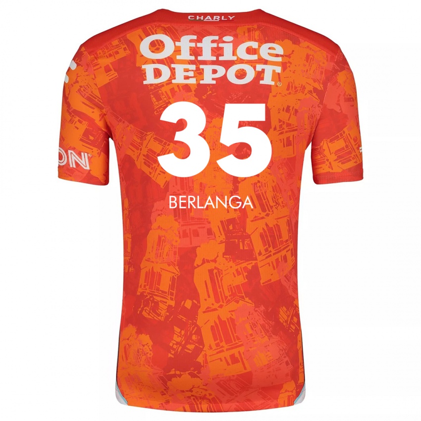 Criança Camisola Jorge Berlanga #35 Laranja Branco Alternativa 2024/25 Camisa Brasil