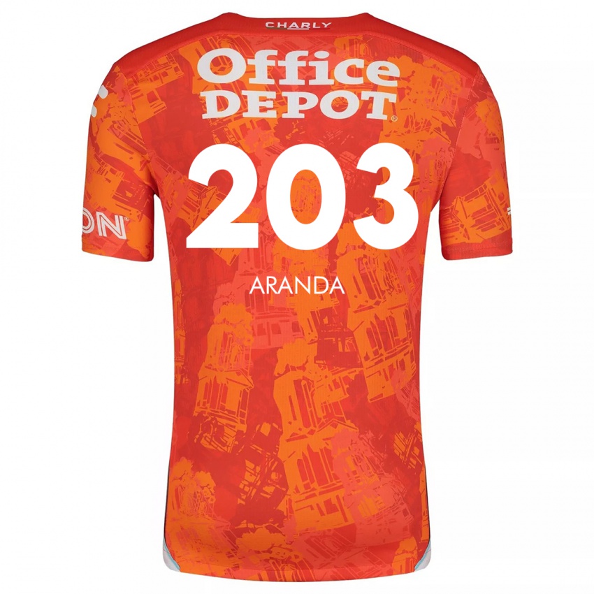 Criança Camisola Juan Aranda #203 Laranja Branco Alternativa 2024/25 Camisa Brasil