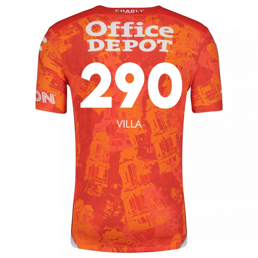 Criança Camisola Adrián Villa #290 Laranja Branco Alternativa 2024/25 Camisa Brasil