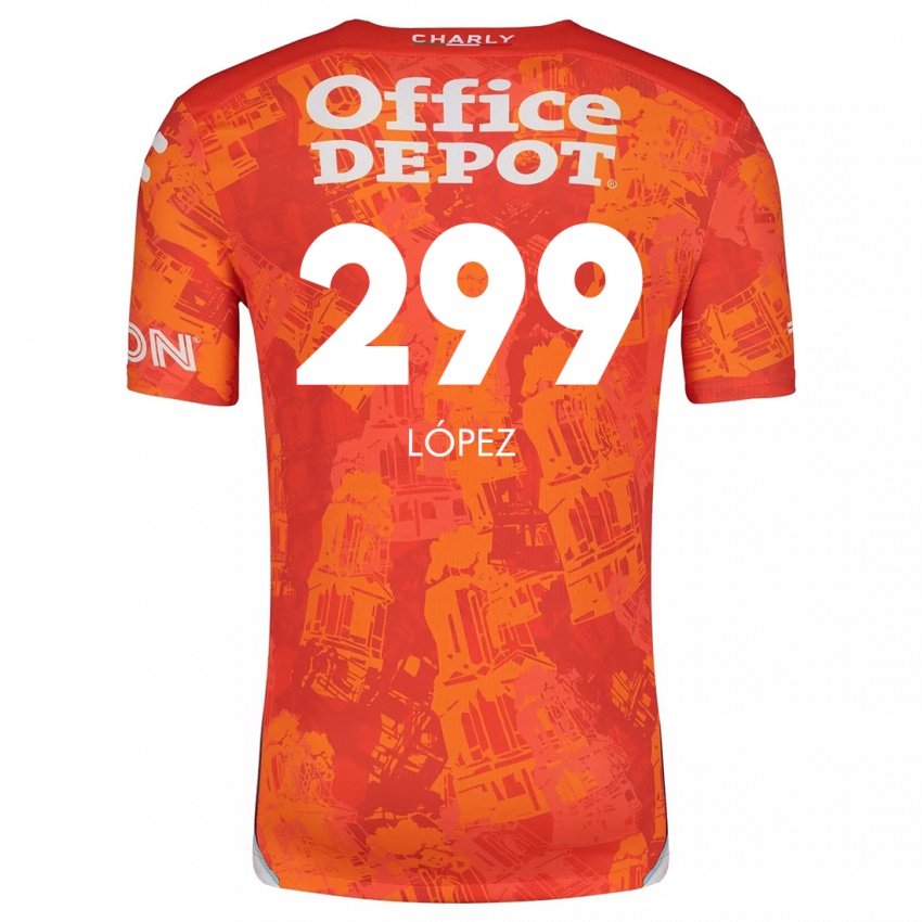 Criança Camisola Santiago López #299 Laranja Branco Alternativa 2024/25 Camisa Brasil