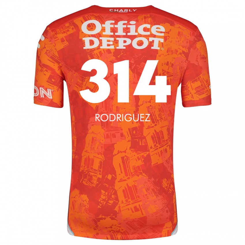 Criança Camisola Alan Rodríguez #314 Laranja Branco Alternativa 2024/25 Camisa Brasil