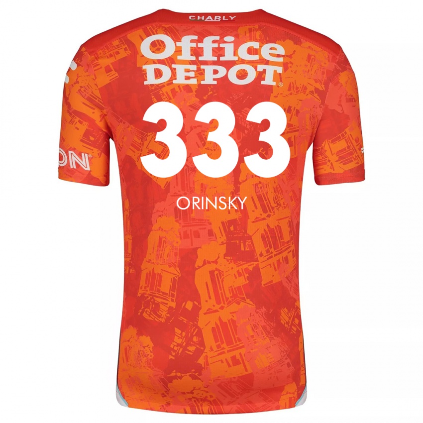 Criança Camisola Edson Orinsky #333 Laranja Branco Alternativa 2024/25 Camisa Brasil