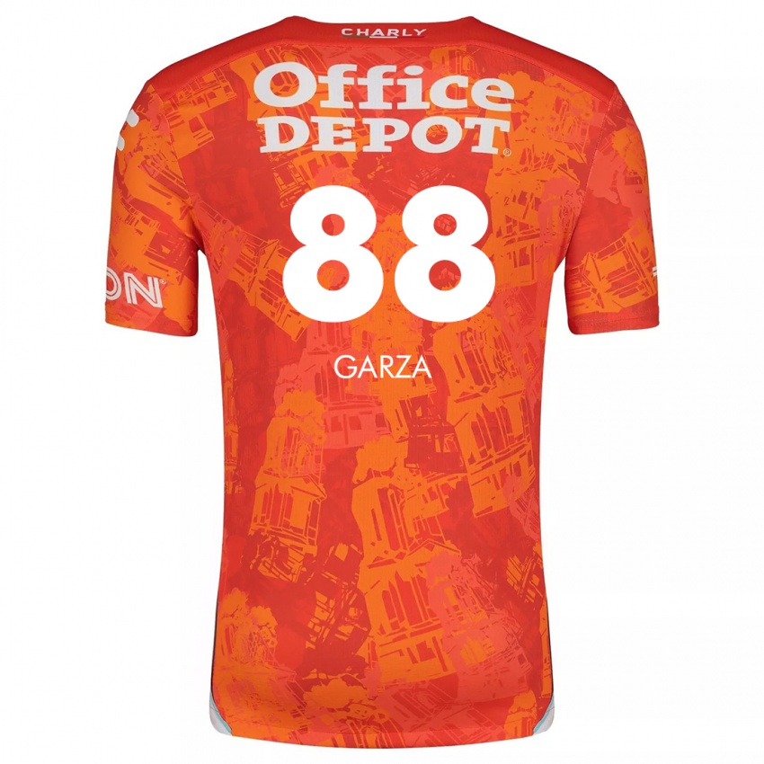 Criança Camisola Adrián Garza #88 Laranja Branco Alternativa 2024/25 Camisa Brasil