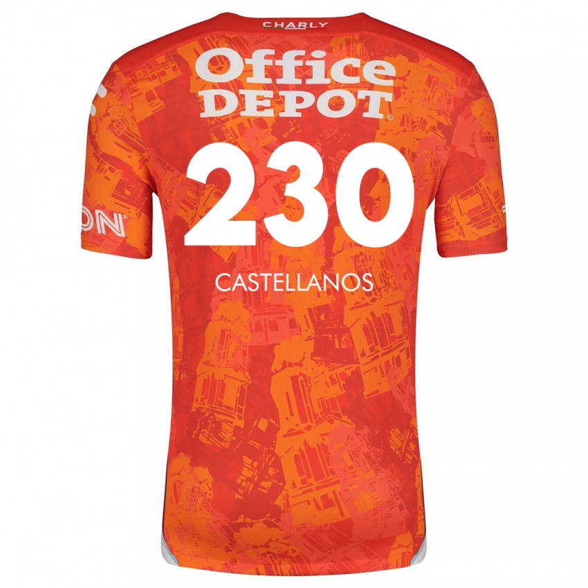 Criança Camisola Edson Castellanos #230 Laranja Branco Alternativa 2024/25 Camisa Brasil