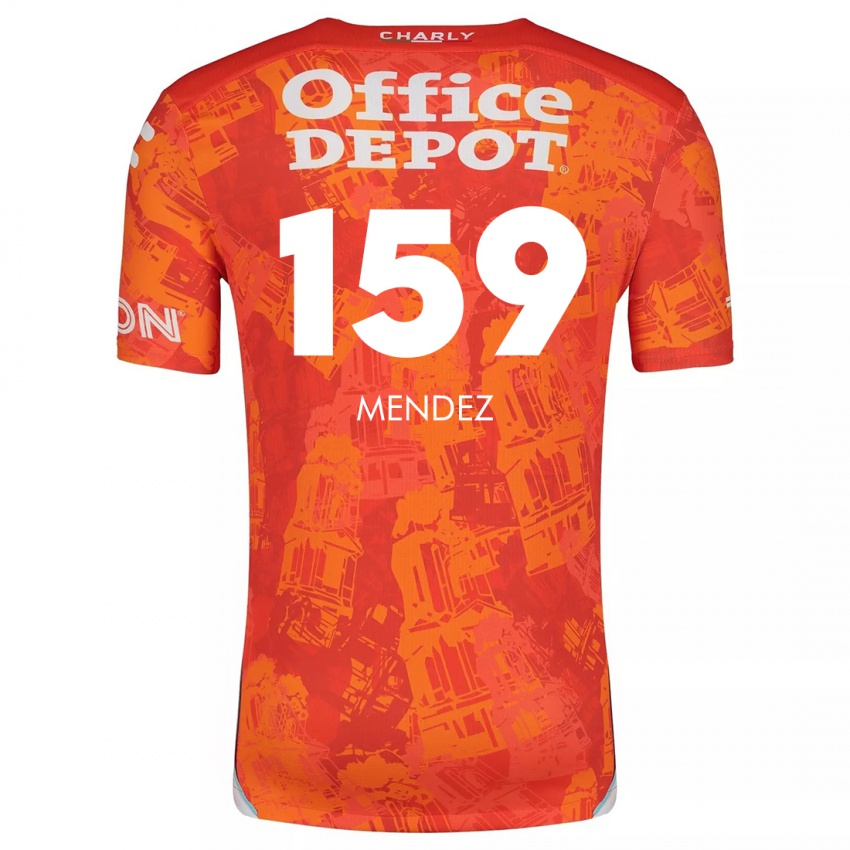 Criança Camisola Daniel Méndez #159 Laranja Branco Alternativa 2024/25 Camisa Brasil