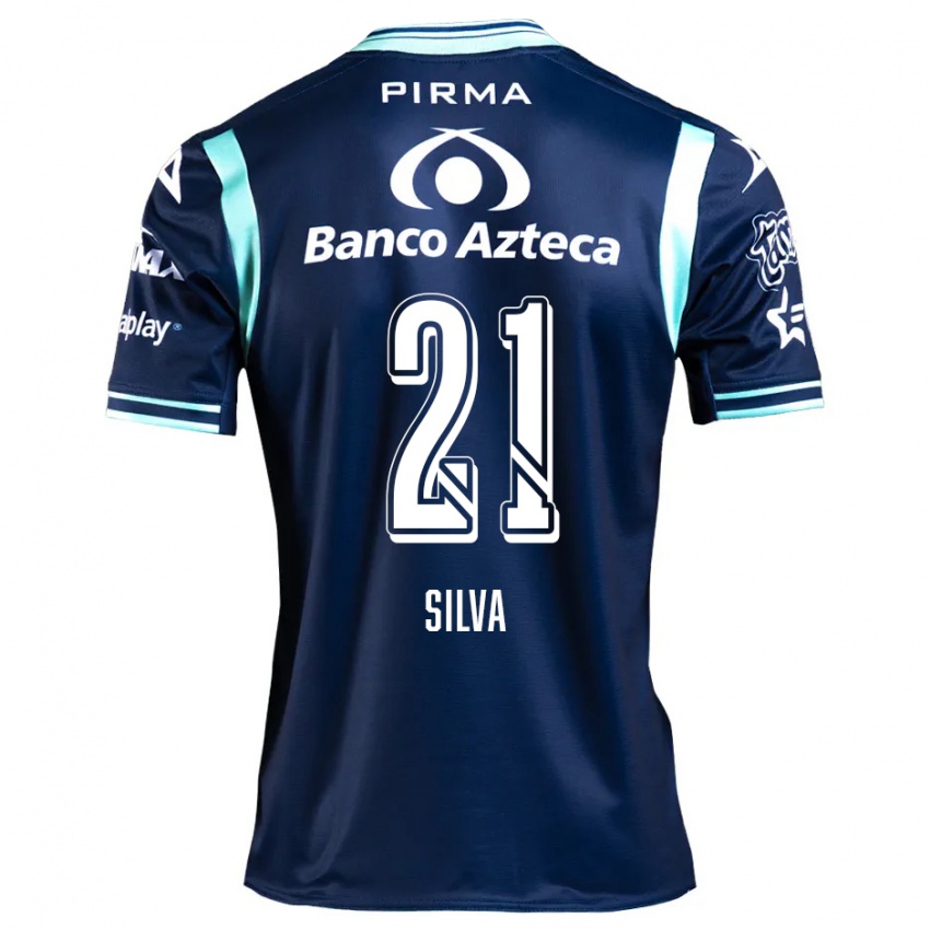 Criança Camisola Gastón Silva #21 Azul-Marinho Alternativa 2024/25 Camisa Brasil