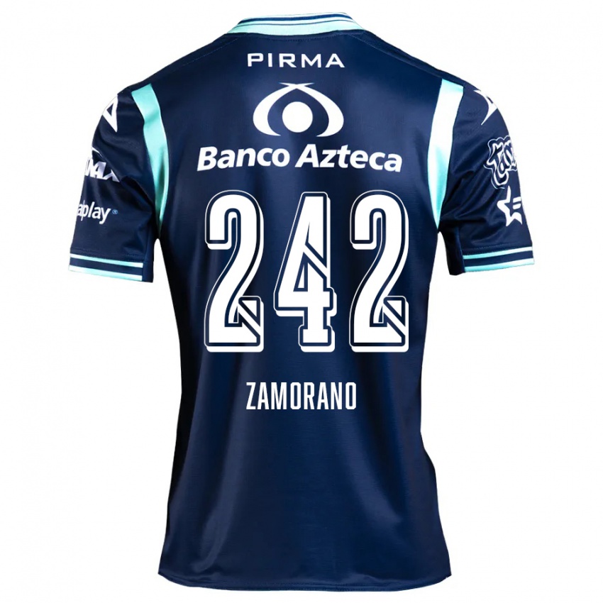 Criança Camisola Leonardo Zamorano #242 Azul-Marinho Alternativa 2024/25 Camisa Brasil