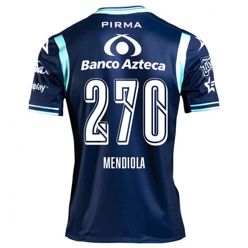 Criança Camisola Carlos Mendiola #270 Azul-Marinho Alternativa 2024/25 Camisa Brasil