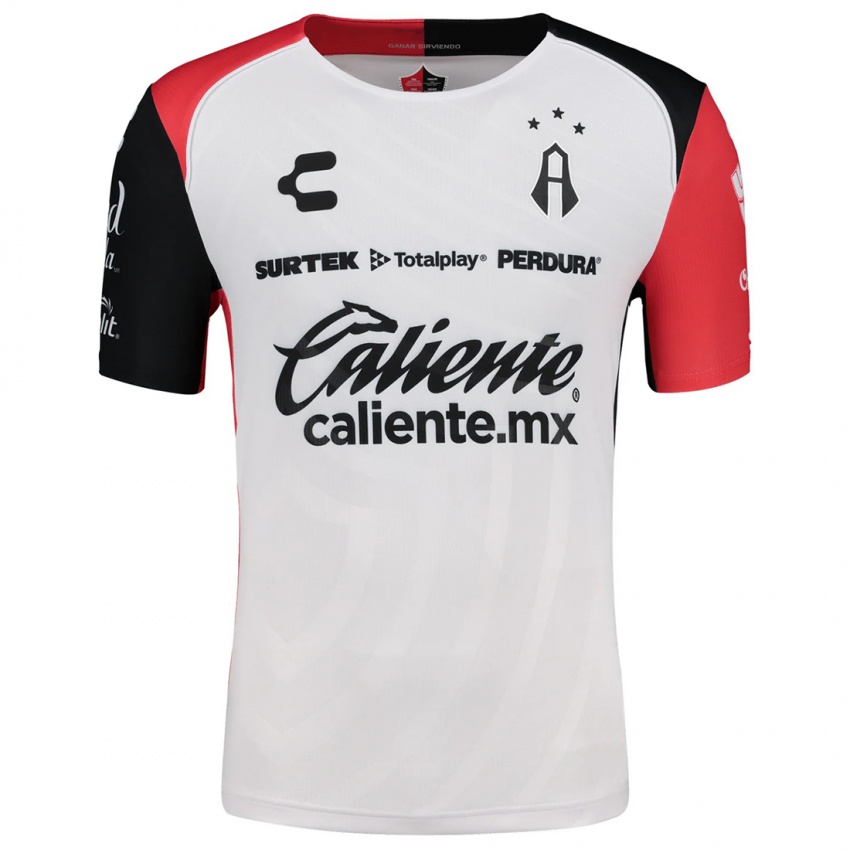 Criança Camisola Gustavo Martínez #0 Branco Vermelho Preto Alternativa 2024/25 Camisa Brasil