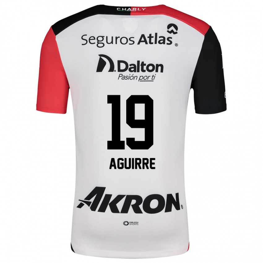 Criança Camisola Eduardo Aguirre #19 Branco Vermelho Preto Alternativa 2024/25 Camisa Brasil