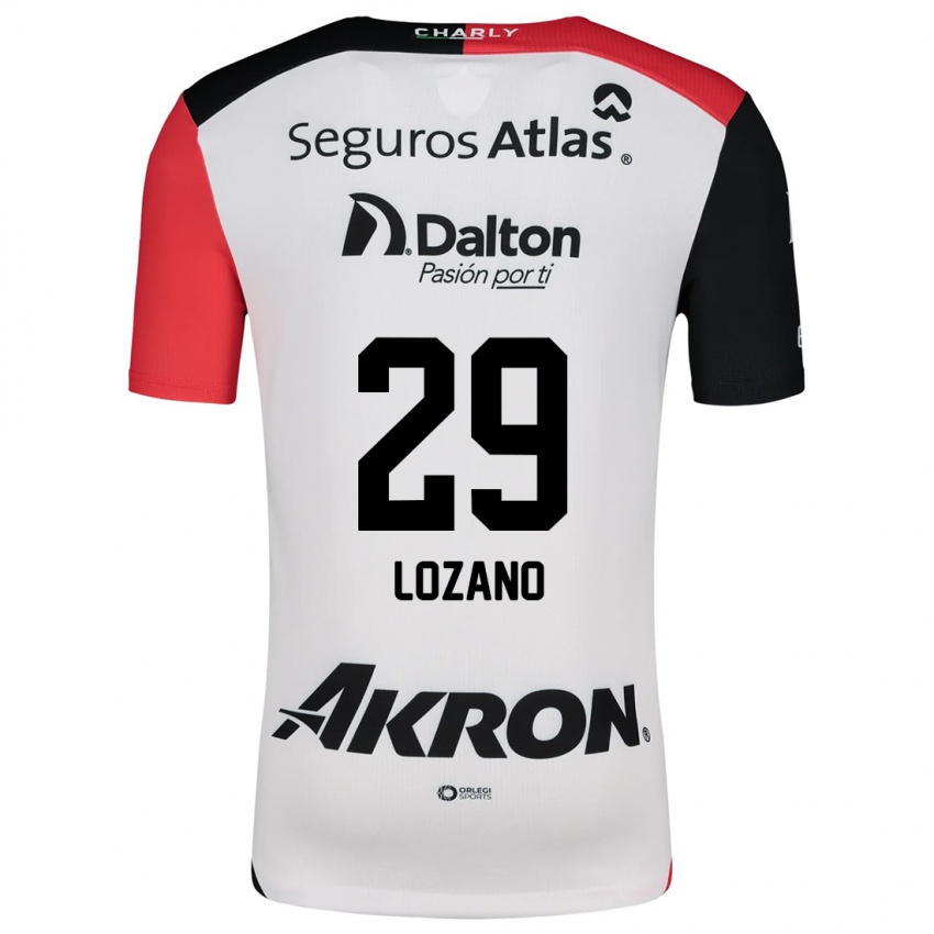 Criança Camisola Brian Lozano #29 Branco Vermelho Preto Alternativa 2024/25 Camisa Brasil