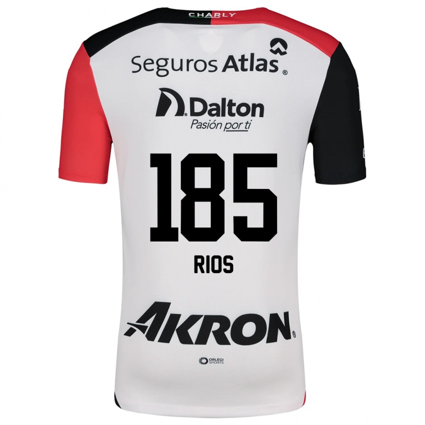 Criança Camisola Víctor Ríos #185 Branco Vermelho Preto Alternativa 2024/25 Camisa Brasil