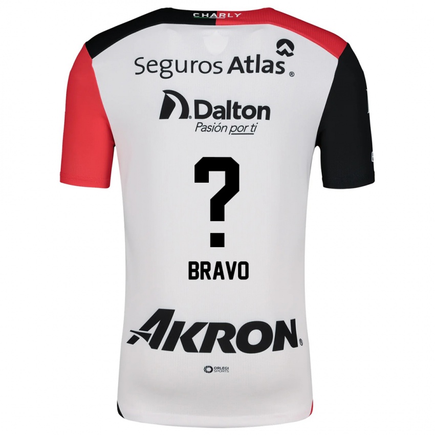 Criança Camisola Alejandro Bravo #0 Branco Vermelho Preto Alternativa 2024/25 Camisa Brasil