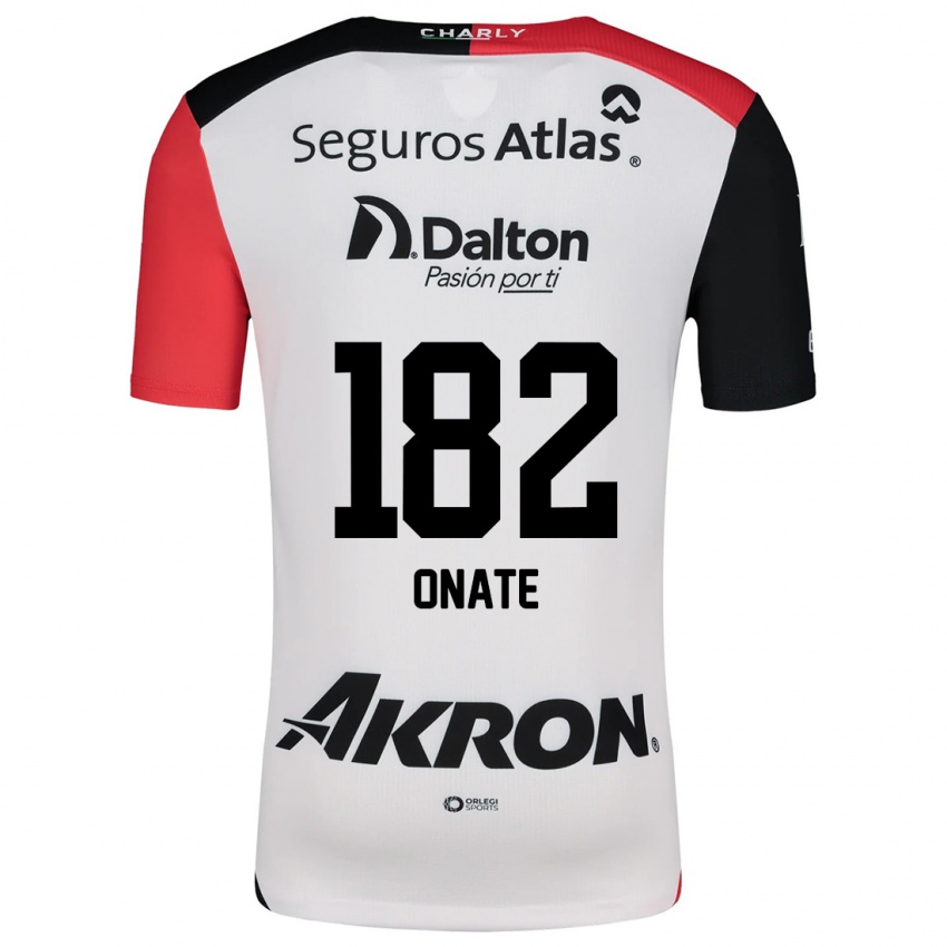 Criança Camisola Axel Oñate #182 Branco Vermelho Preto Alternativa 2024/25 Camisa Brasil