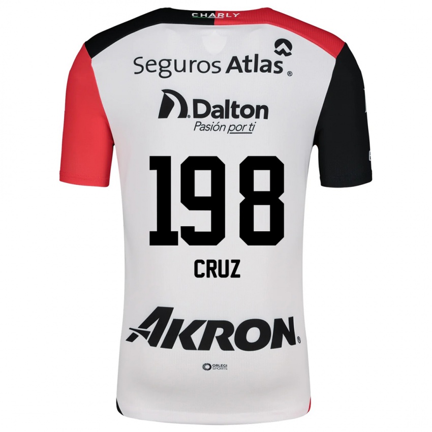 Criança Camisola Carlos Cruz #198 Branco Vermelho Preto Alternativa 2024/25 Camisa Brasil