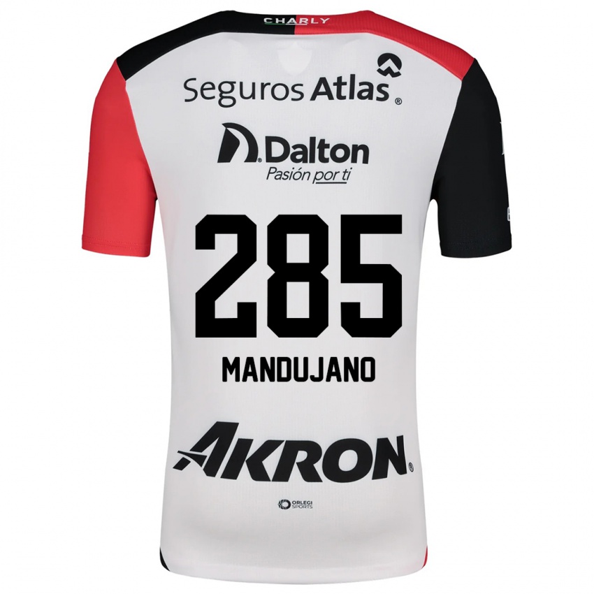 Criança Camisola Sebastián Mandujano #285 Branco Vermelho Preto Alternativa 2024/25 Camisa Brasil