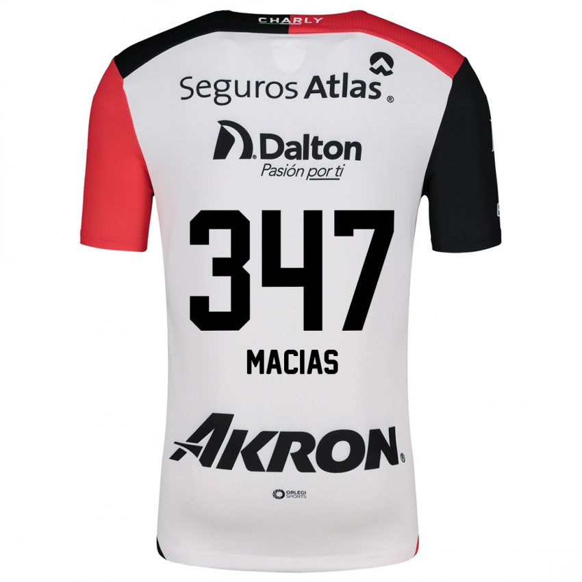 Criança Camisola Ángel Macías #347 Branco Vermelho Preto Alternativa 2024/25 Camisa Brasil