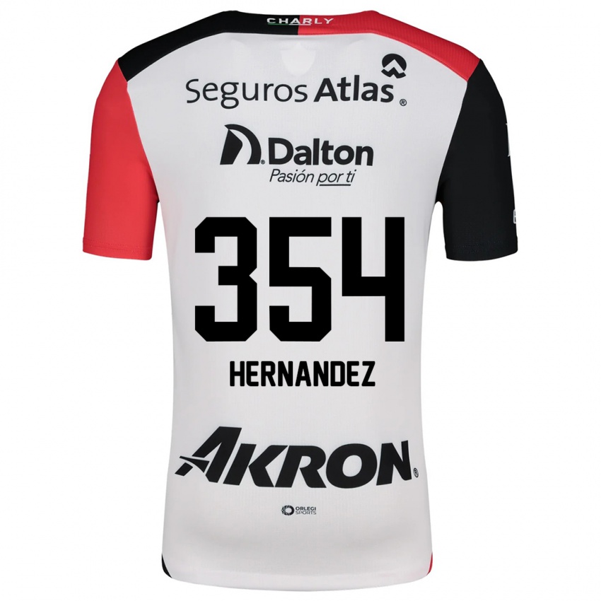 Criança Camisola Daniel Hernández #354 Branco Vermelho Preto Alternativa 2024/25 Camisa Brasil