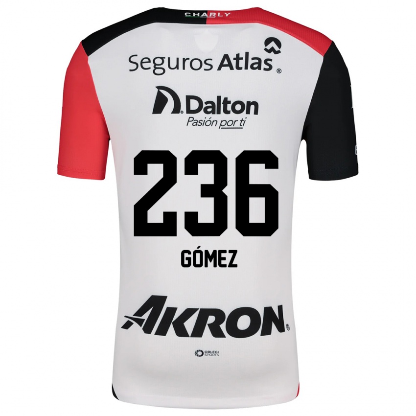 Criança Camisola José Gómez #236 Branco Vermelho Preto Alternativa 2024/25 Camisa Brasil