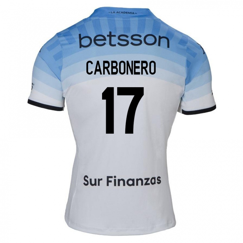 Criança Camisola Johan Carbonero #17 Branco Azul Preto Alternativa 2024/25 Camisa Brasil