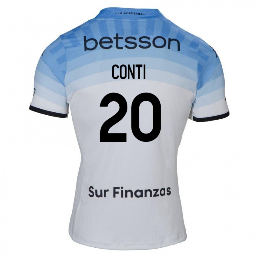 Criança Camisola Germán Conti #20 Branco Azul Preto Alternativa 2024/25 Camisa Brasil