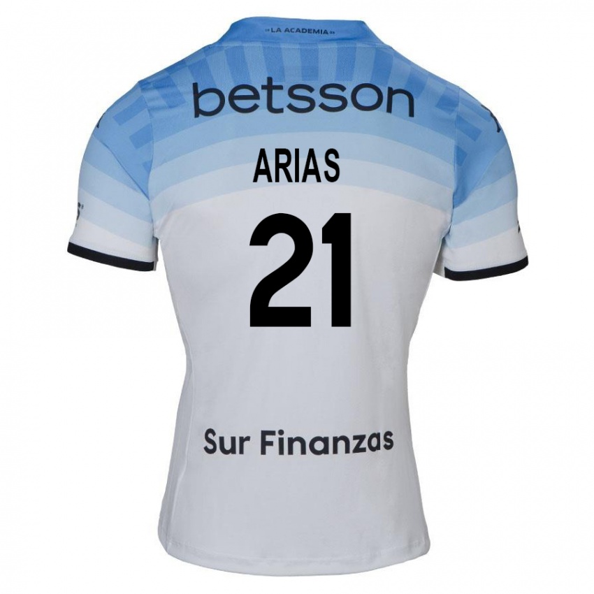 Criança Camisola Gabriel Arias #21 Branco Azul Preto Alternativa 2024/25 Camisa Brasil