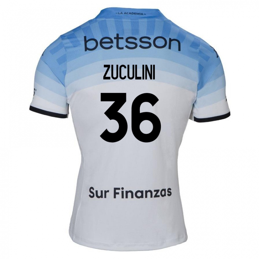 Criança Camisola Bruno Zuculini #36 Branco Azul Preto Alternativa 2024/25 Camisa Brasil