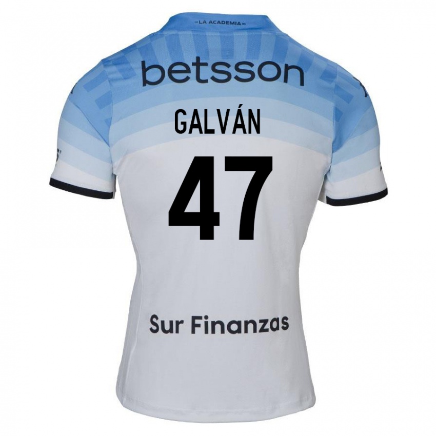 Criança Camisola Ignacio Galván #47 Branco Azul Preto Alternativa 2024/25 Camisa Brasil