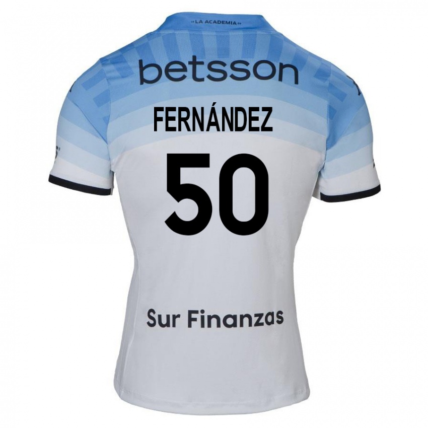 Criança Camisola Román Fernández #50 Branco Azul Preto Alternativa 2024/25 Camisa Brasil