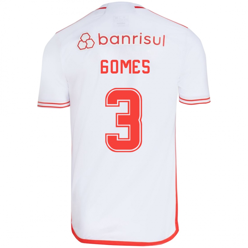 Criança Camisola Igor Gomes #3 Branco Vermelho Alternativa 2024/25 Camisa Brasil