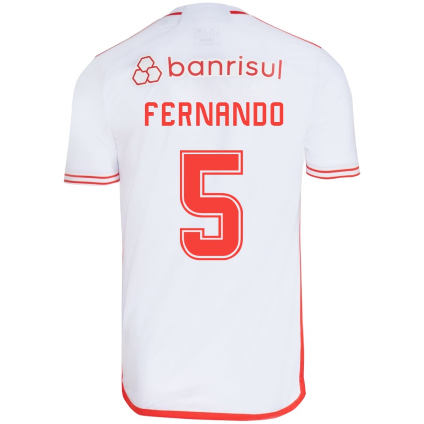 Criança Camisola Fernando #5 Branco Vermelho Alternativa 2024/25 Camisa Brasil