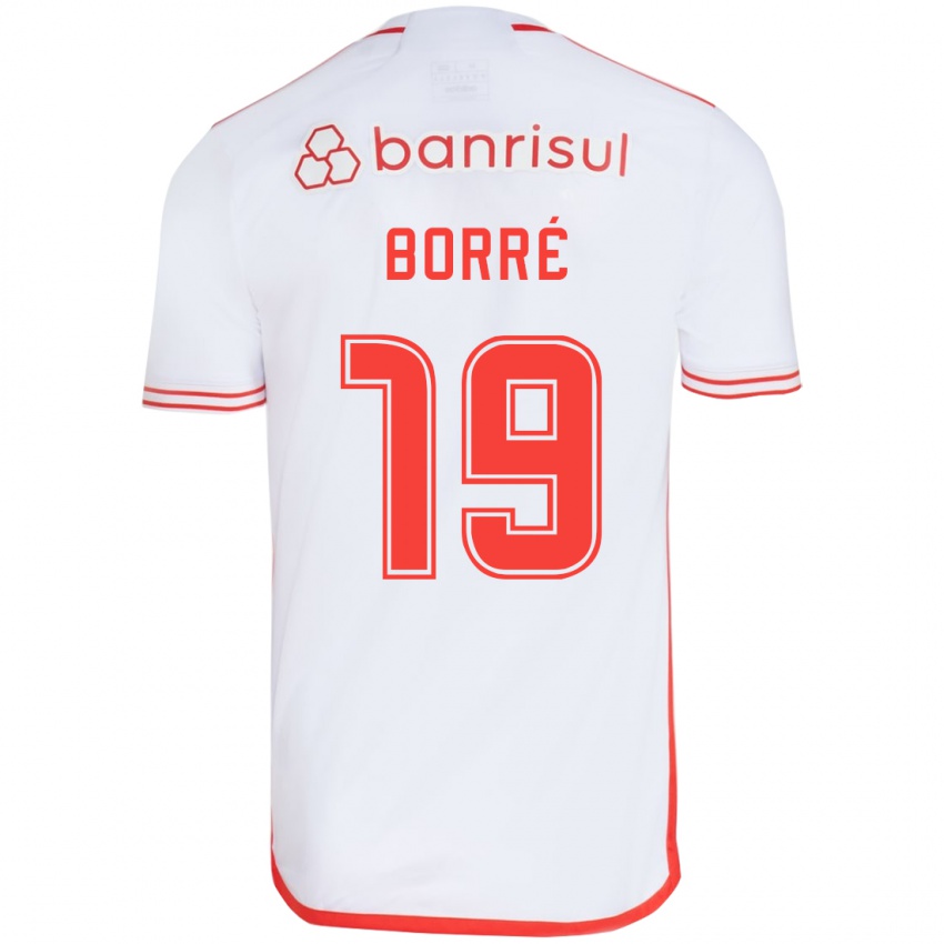 Criança Camisola Rafael Borré #19 Branco Vermelho Alternativa 2024/25 Camisa Brasil