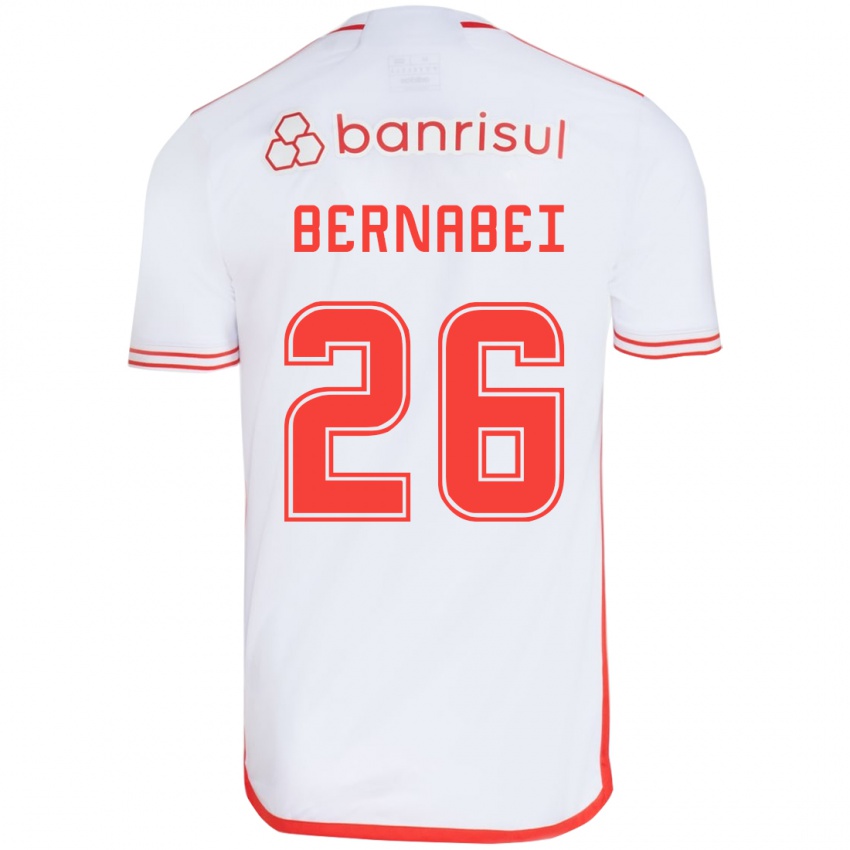 Criança Camisola Alexandro Bernabéi #26 Branco Vermelho Alternativa 2024/25 Camisa Brasil