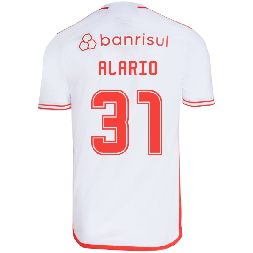 Criança Camisola Lucas Alario #31 Branco Vermelho Alternativa 2024/25 Camisa Brasil