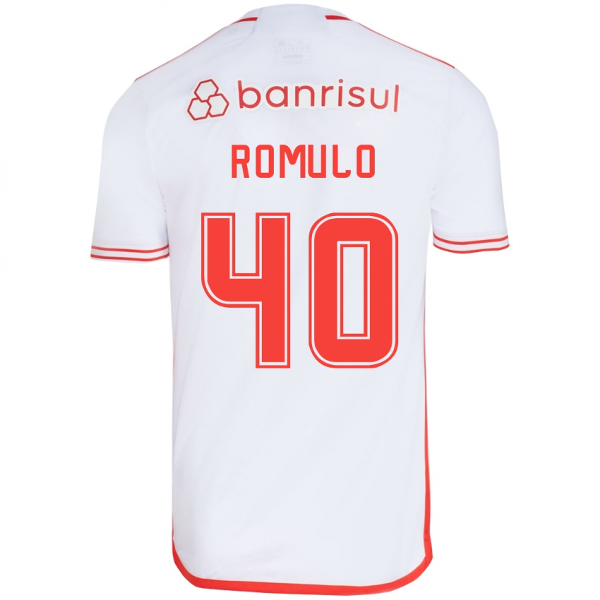 Criança Camisola Rômulo #40 Branco Vermelho Alternativa 2024/25 Camisa Brasil