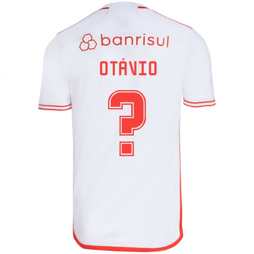 Criança Camisola Luis Otávio #0 Branco Vermelho Alternativa 2024/25 Camisa Brasil