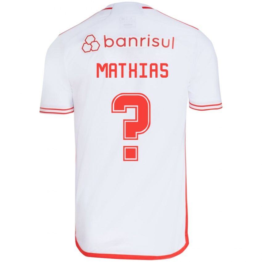 Criança Camisola Ricardo Mathias #0 Branco Vermelho Alternativa 2024/25 Camisa Brasil